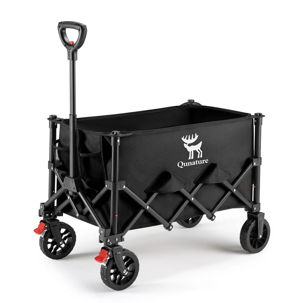 220lbs Foldable Utility Wagon with 360° Swivel Wheels