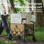 220lbs Foldable Utility Wagon with 360° Swivel Wheels