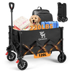 220lbs Foldable Utility Wagon with 360° Swivel Wheels — product image