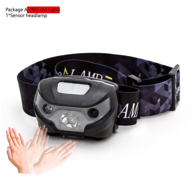 Rechargeable Adjustable LED USB Headlamp 10000Lm Powerfull Adjustable Waterproof Headlight Body Motion Sensor Head Flashlight For Outdoor Hiking Camping Torch Light Lamp