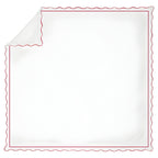 400TC Cotton Scallop Embroidery & Border Sateen Solid Duvet Cover Set