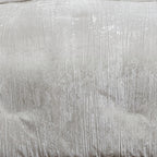 Turin 7 Piece White Crinkle Velvet Comforter Set with Plush Polyester Filling - White