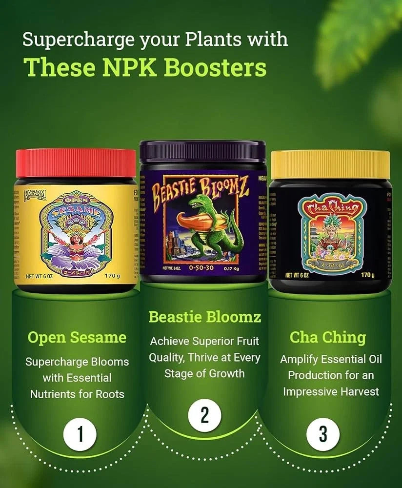FoxFarm Soluble Nutrient Trio – Open Sesame, Beastie Bloomz, Cha Ching
