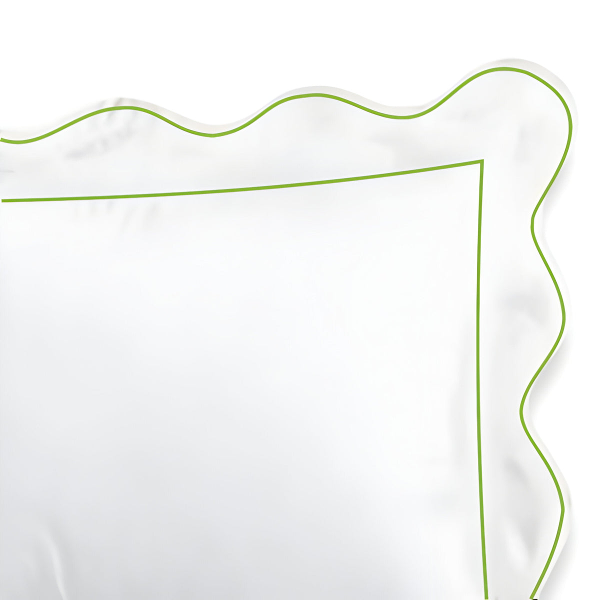 400TC Cotton Scallop Embroidery & Border Sateen Solid Duvet Cover Set