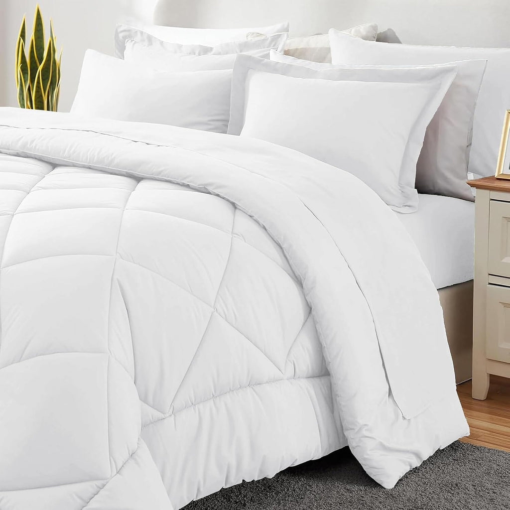 Sleepdown Bed in a Bag 7 Pcs Microfiber Comforter Set with Soft & Cozy Feel