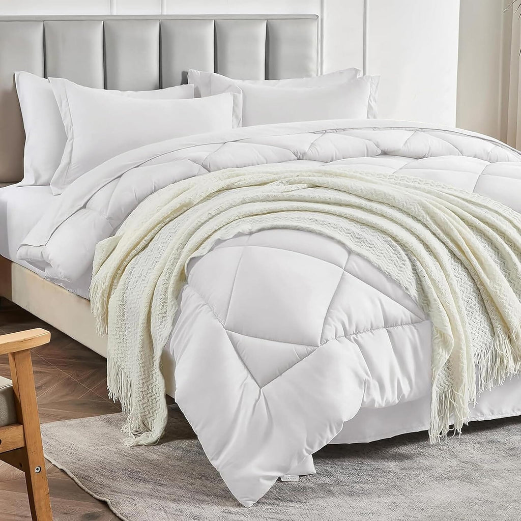Sleepdown Bed in a Bag 7 Pcs Microfiber Comforter Set with Soft & Cozy Feel