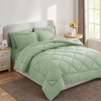 Sleepdown Bed in a Bag 7 Pcs Microfiber Comforter Set with Soft & Cozy Feel