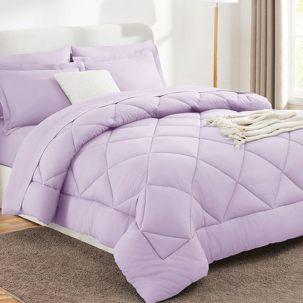 Sleepdown Bed in a Bag 7 Pcs Microfiber Comforter Set with Soft & Cozy Feel