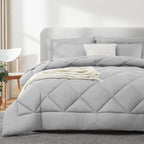 Sleepdown Bed in a Bag 7 Pcs Microfiber Comforter Set with Soft & Cozy Feel