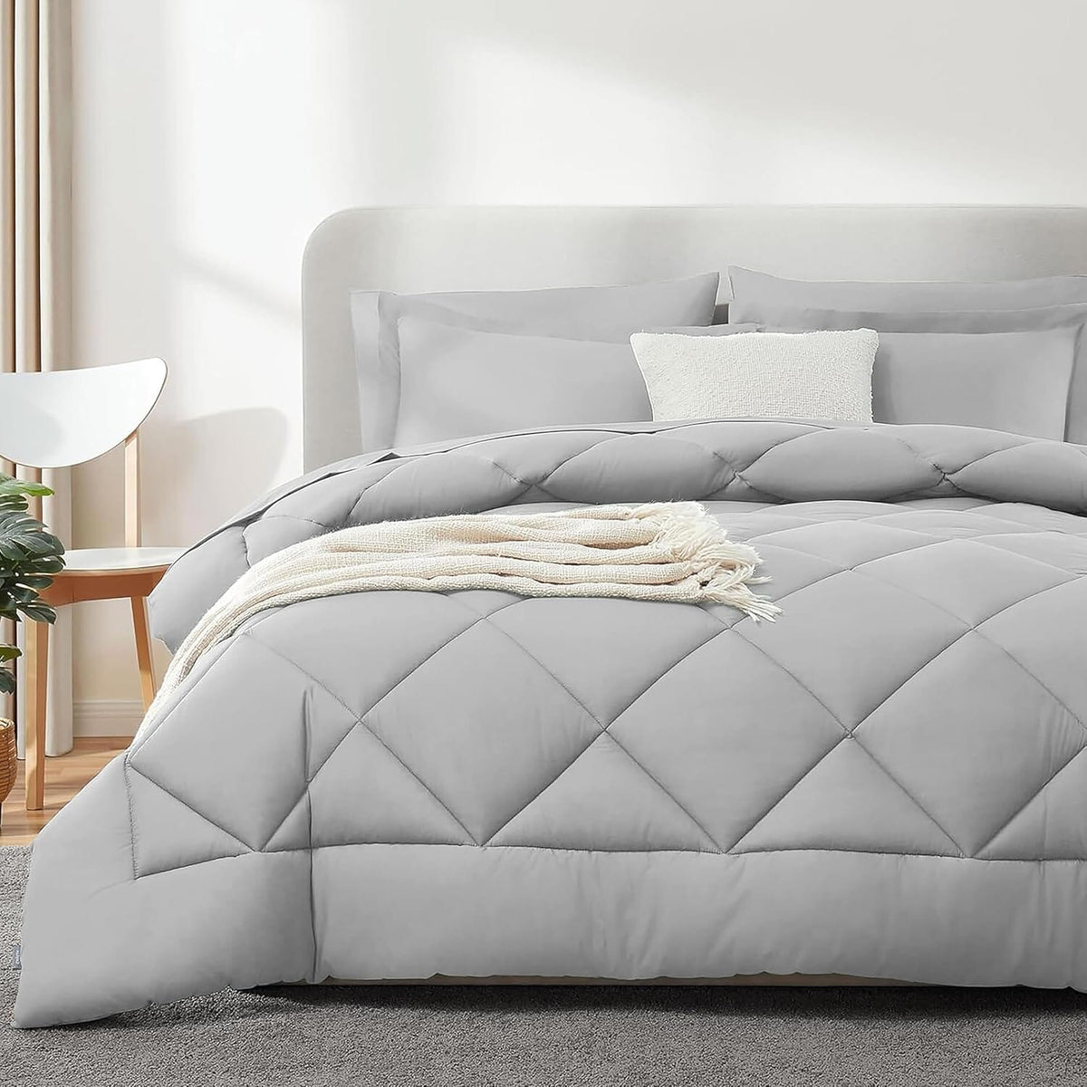 Sleepdown Bed in a Bag 7 Pcs Microfiber Comforter Set with Soft & Cozy Feel