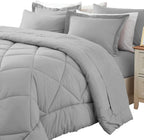 Sleepdown Bed in a Bag 7 Pcs Microfiber Comforter Set with Soft & Cozy Feel