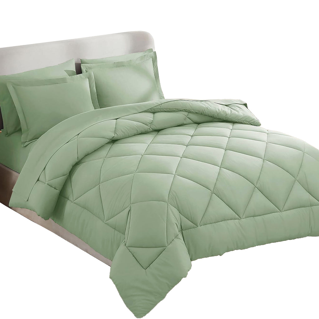 Sleepdown Bed in a Bag 7 Pcs Microfiber Comforter Set with Soft & Cozy Feel
