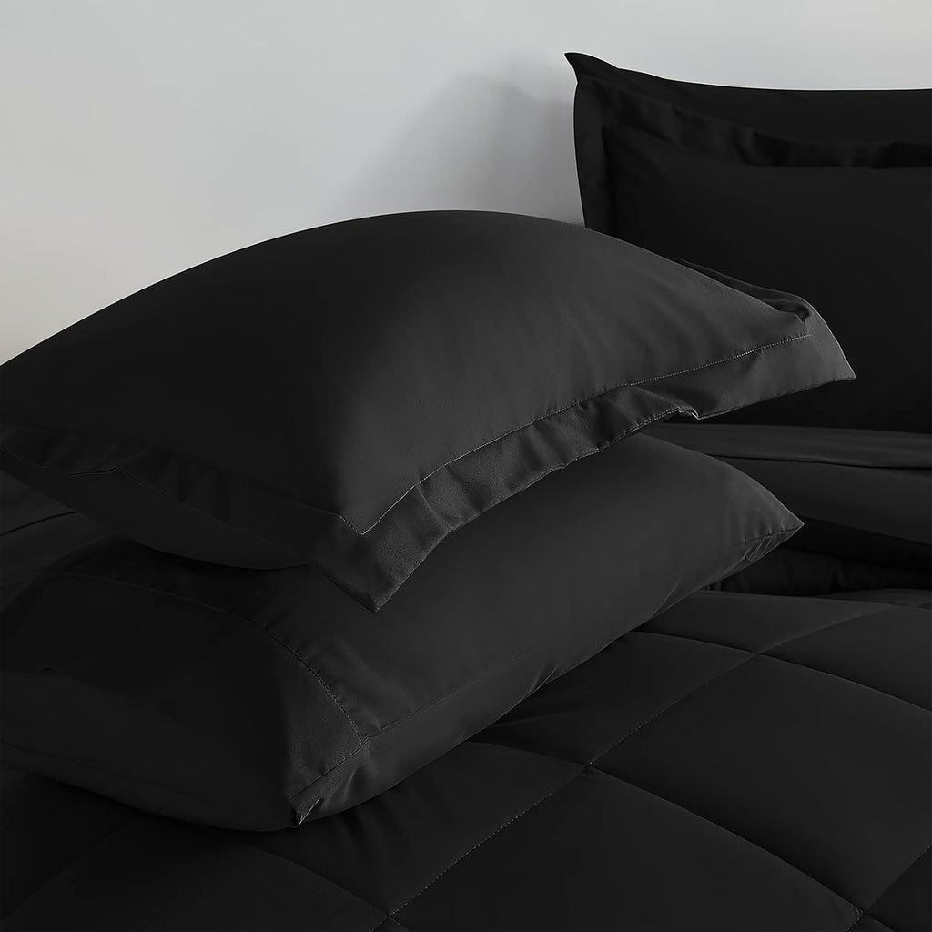 Sleepdown Bed in a Bag 7 Pcs Microfiber Comforter Set with Soft & Cozy Feel