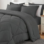 Sleepdown Bed in a Bag 7 Pcs Microfiber Comforter Set with Soft & Cozy Feel