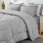 Sleepdown Bed in a Bag 7 Pcs Microfiber Comforter Set with Soft & Cozy Feel