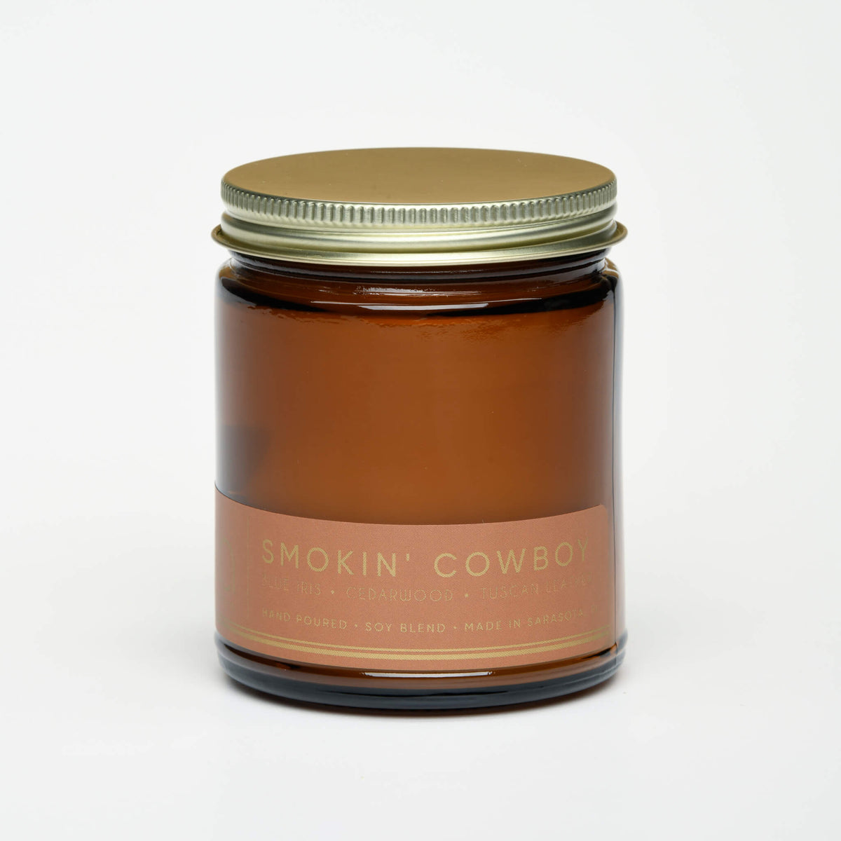 Smokin' Cowboy Soy Blend Candle — Sandalwood, Leather, Iris