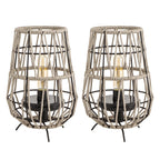 Set of 2 Solar Lantern Outdoor Table Lamp Outside Hanging Solar Lights