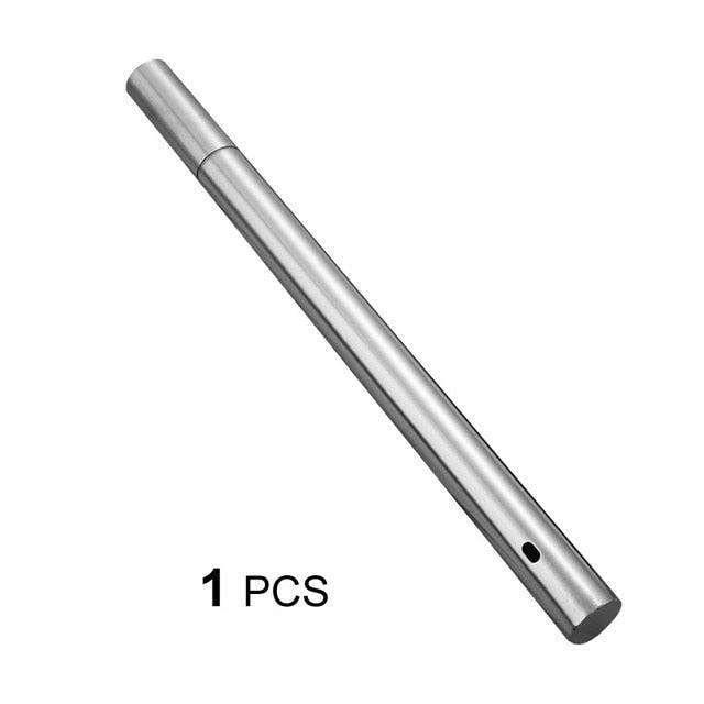 Stainless Steel Barbeque Skewer Storage Tube Reusable Grill Sticks Flat BBQ Fork BBQ Utensil Kitchen Outdoor Camping Accessories Kebab Skewers with Portable Metal Storage Tube Reusable for Grilling Barbecue Kitchen Party and Outdoor Cooking