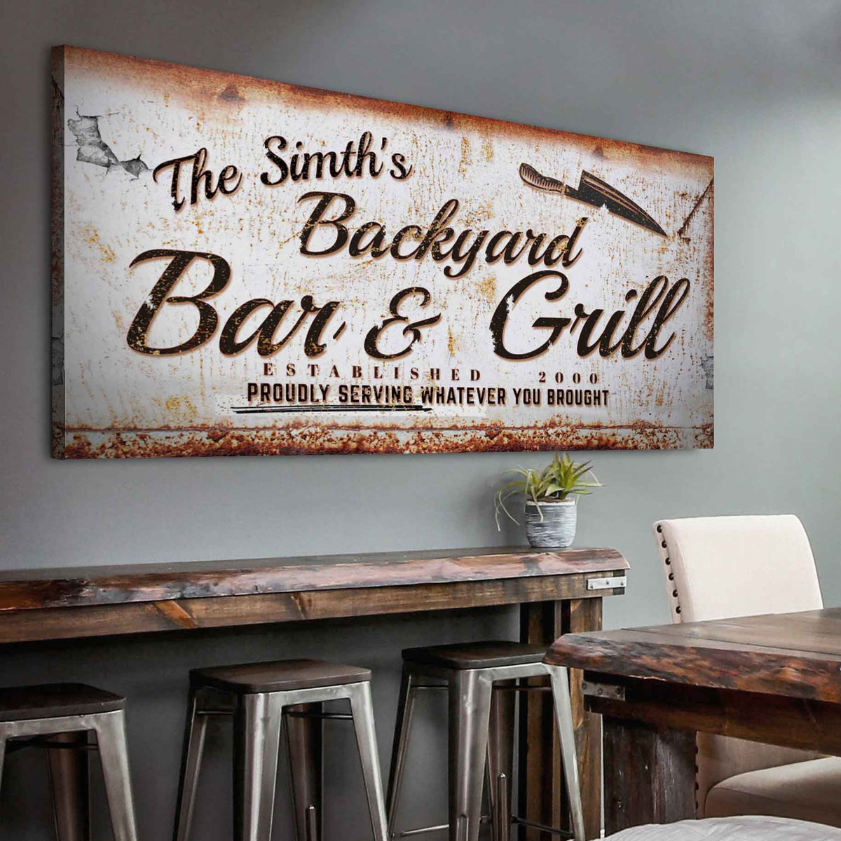 Backyard Bar & Grill Sign II