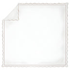 400TC Cotton Scallop Embroidery & Border Sateen Solid Duvet Cover Set