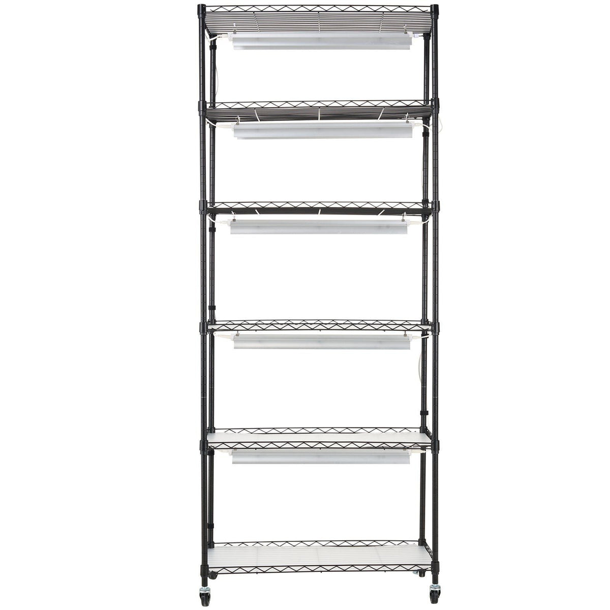 VEVOR DIY Plant Stand with Grow Lights 6 Tiers 192W 70.9" Tall Plant Grow Shelf