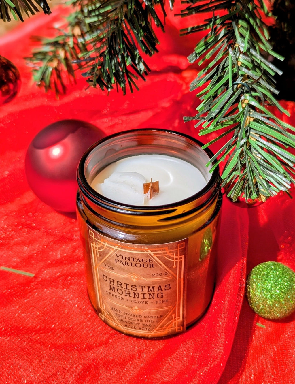 Vintage Wooden Wick Candle – Art Deco 1920s Inspired Scented Candle Gift — product photo 13