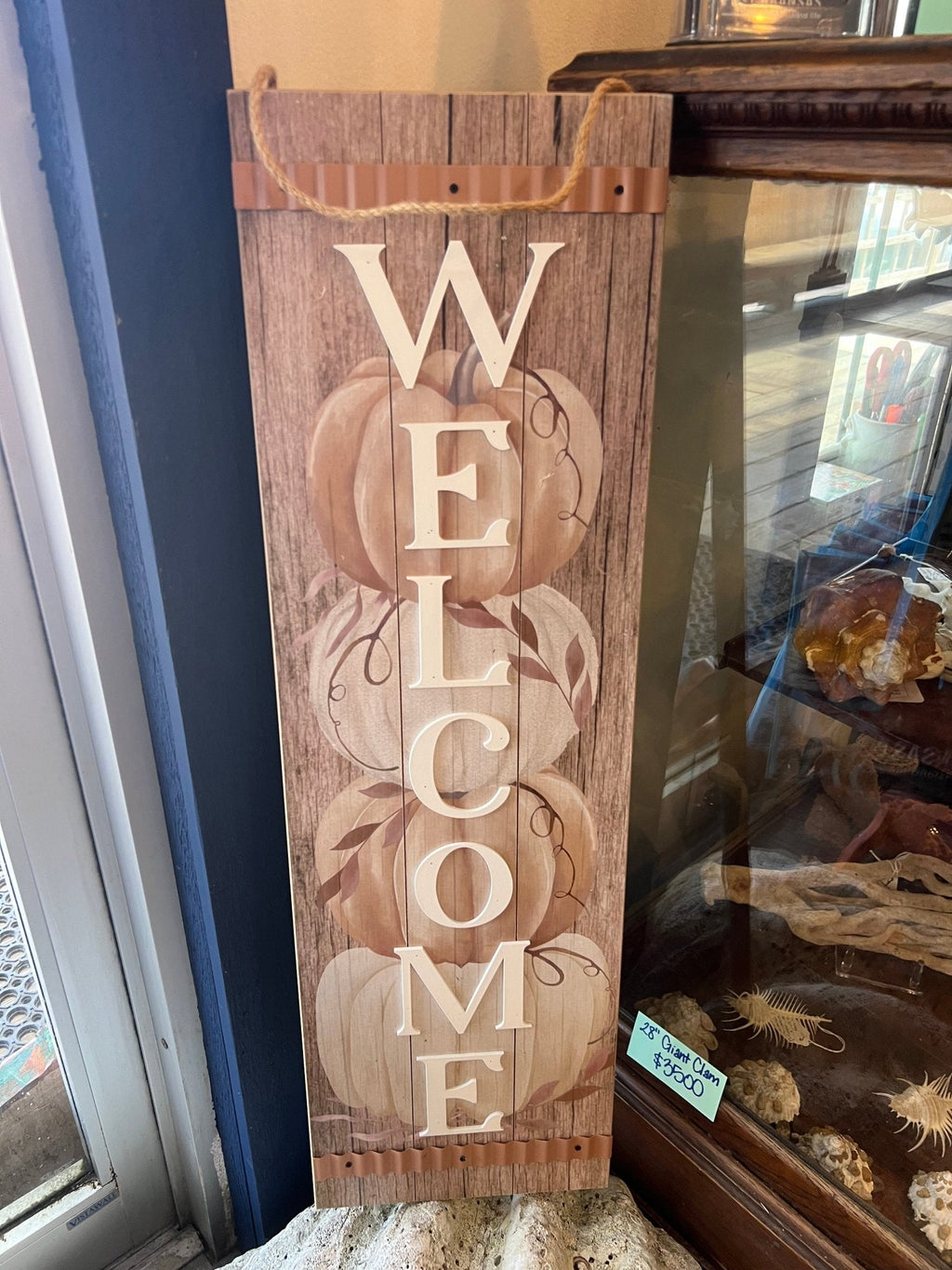 Rustic Welcome Pumpkin Sign | 4-Pumpkin Fall Decor