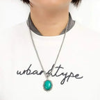 Western Vintage Turquoise Bracelet Necklace Earrings Set, 3pcs Set