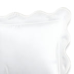 400TC Cotton Scallop Embroidery & Border Sateen Solid Duvet Cover Set