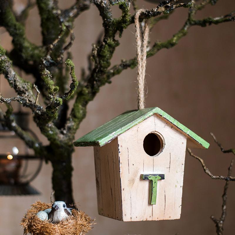 Wood Craft Bird's House Ornament
