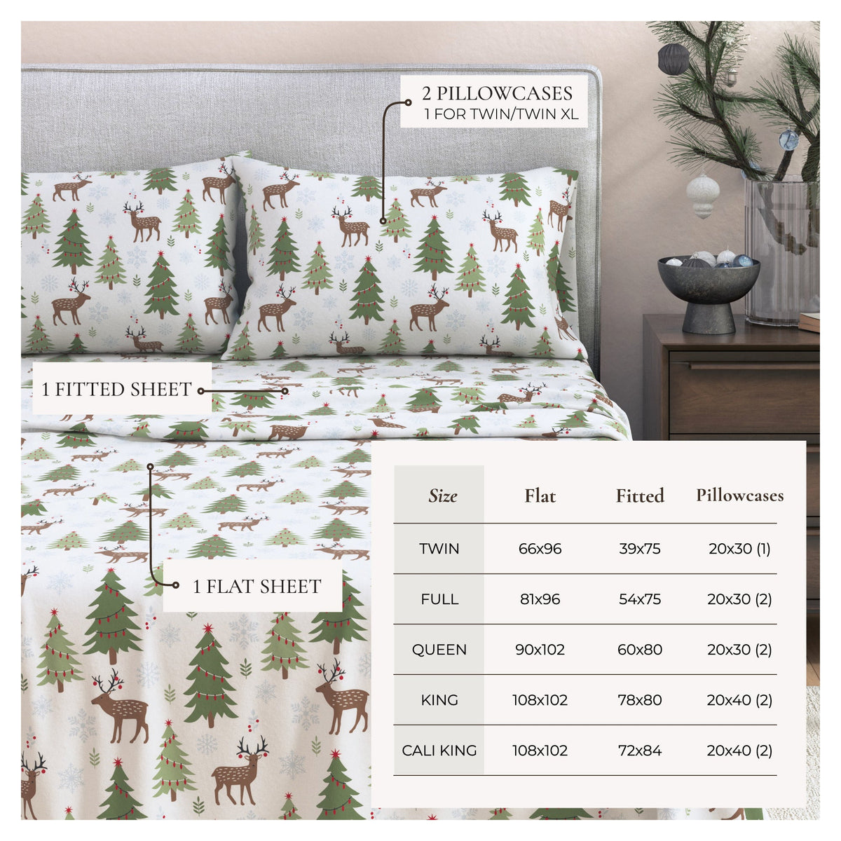 100% Turkish Cotton Flannel Sheet Sets - Boulder Collection