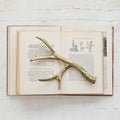 Distressed Gold Cast Iron Antler