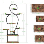 9-Tier Indoor Plant Stand with Integrated Grow Light – Large Metal Shelf
