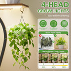 9-Tier Indoor Plant Stand with Integrated Grow Light – Large Metal Shelf