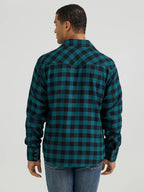 Wrangler - Men's Retro® Long Sleeve Flannel Western Snap Plaid Shirt - 112355386