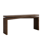 65-Inch Solid Wood Veneer Console Table, Long Farmhouse Entryway Sofa Table for Living Room, Hallway, Behind Couch, Apartment, Antique Rustic